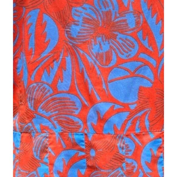 Talbots Dress Women’s 18w Blue Orange Floral Fit & Flare Design Knee Length - Picture 3 of 9